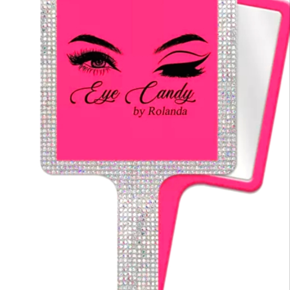 Rhinestone cosmetic small mirror